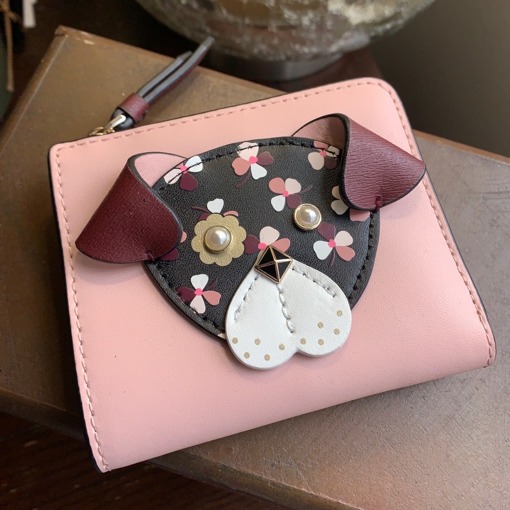 RARE❤️Authentic Kate Spade leather pup L.Zip around wallet/ID❤️